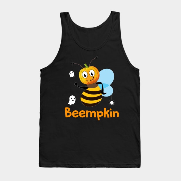 Beempkin Halloween Pumpkin Boo Bees T-shirt Tank Top by Simpsonfft